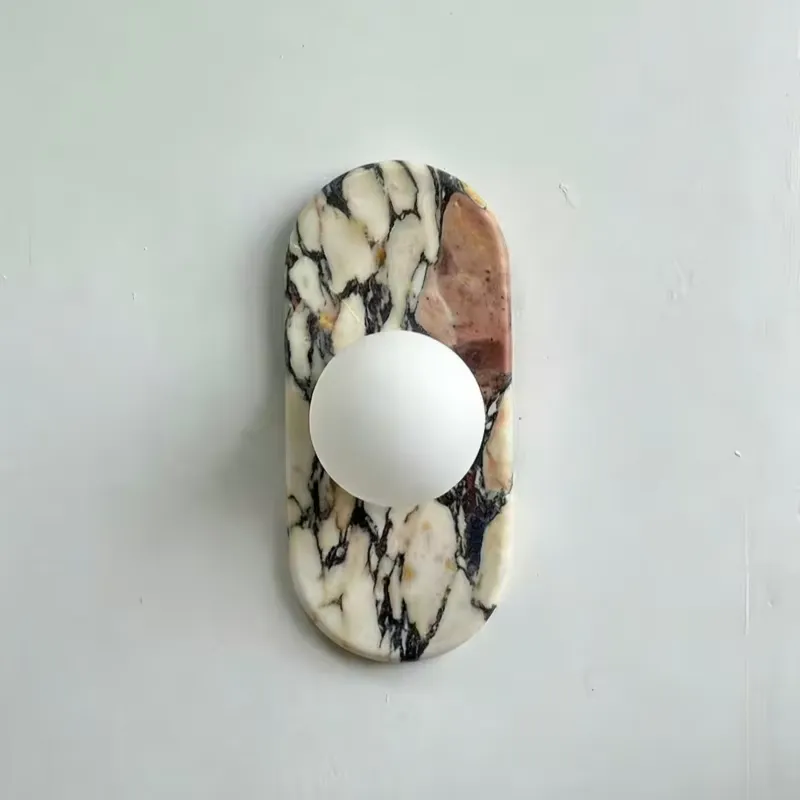 Decor Lighting Lamps - SJX Minimalist Natural Calacatta Viola Marble
