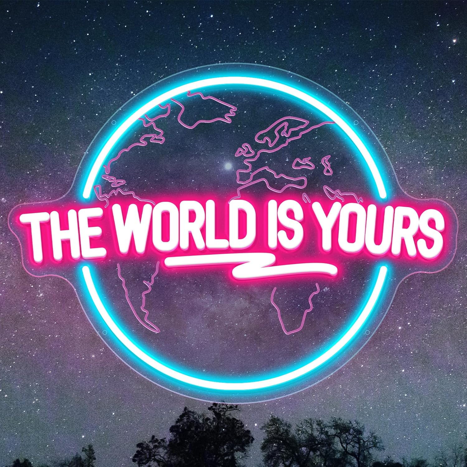 Lighting World Decor - The World Is Yours Neon Sign