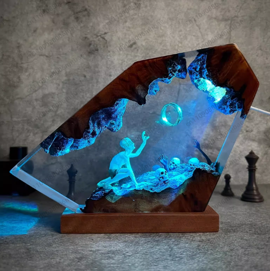 Lighting World Decor - Resin Lamp Unique Room Decoration Gift