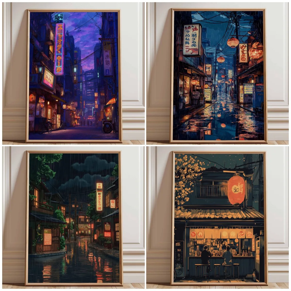 (No frame)Neon Tokyo Street Po - Japanese Lighting Decor review and price