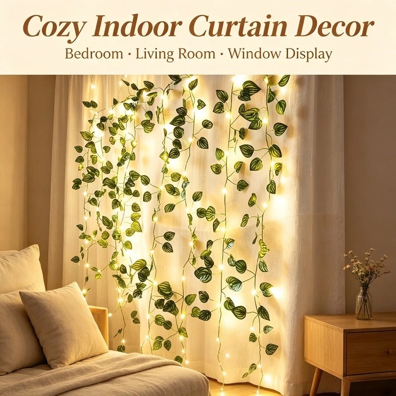 2M Artificial Leaf LED String  - Garden Lighting Decor review and price