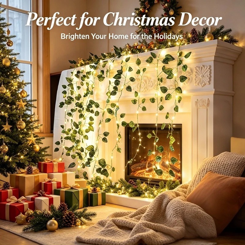 2M Artificial Leaf LED String  - Garden Lighting Decor review and price