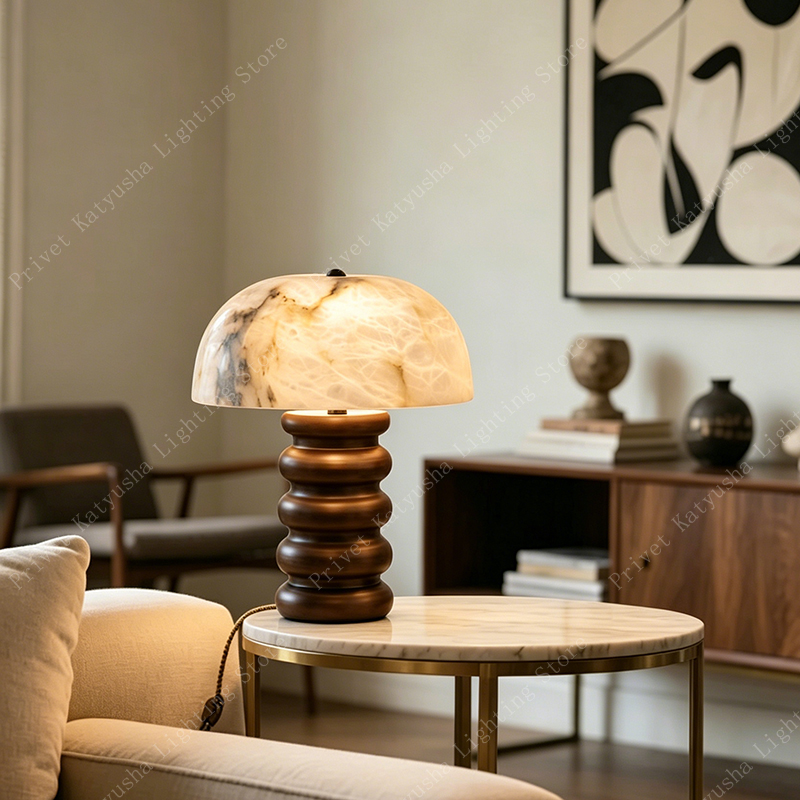 Retro Alabaster Mushroom Table - Lighting Home Decor Items review and price