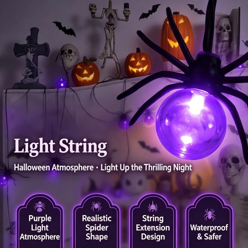 Battery Powered Spider LED Str - Garden Lighting Decor review and price