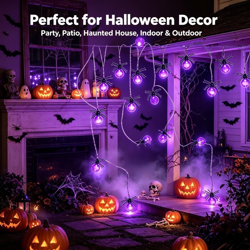 Battery Powered Spider LED Str - Garden Lighting Decor review and price