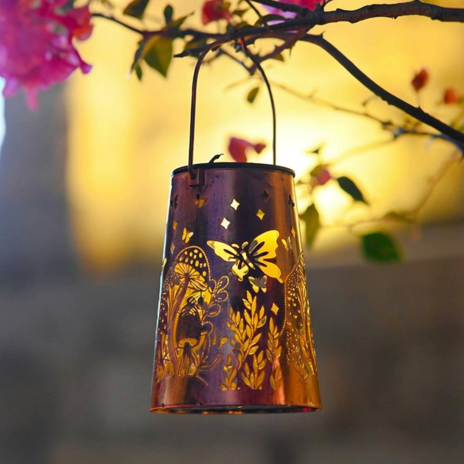 Floral Garden Lantern Pattern  - Garden Lighting Decor review and price