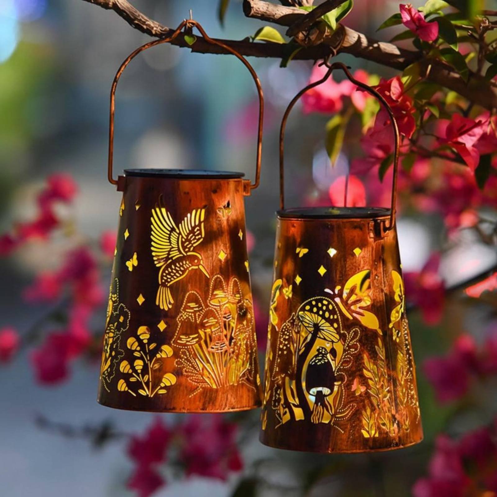 Floral Garden Lantern Pattern  - Garden Lighting Decor review and price
