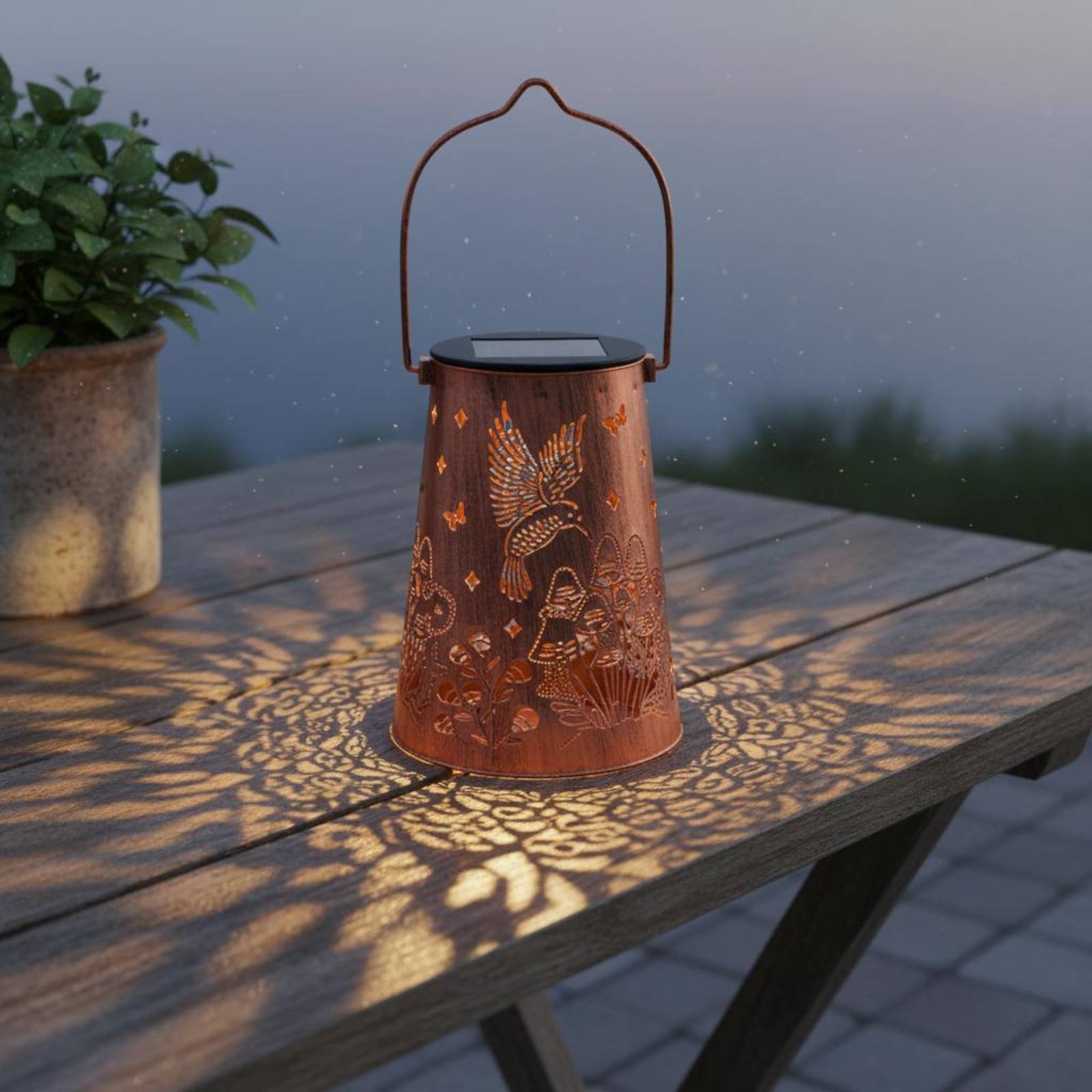 Floral Garden Lantern Pattern  - Garden Lighting Decor review and price