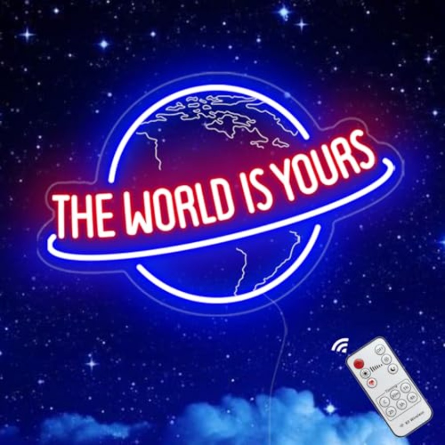 The World Is Yours Neon Sign,  - Lighting World Decor review and price