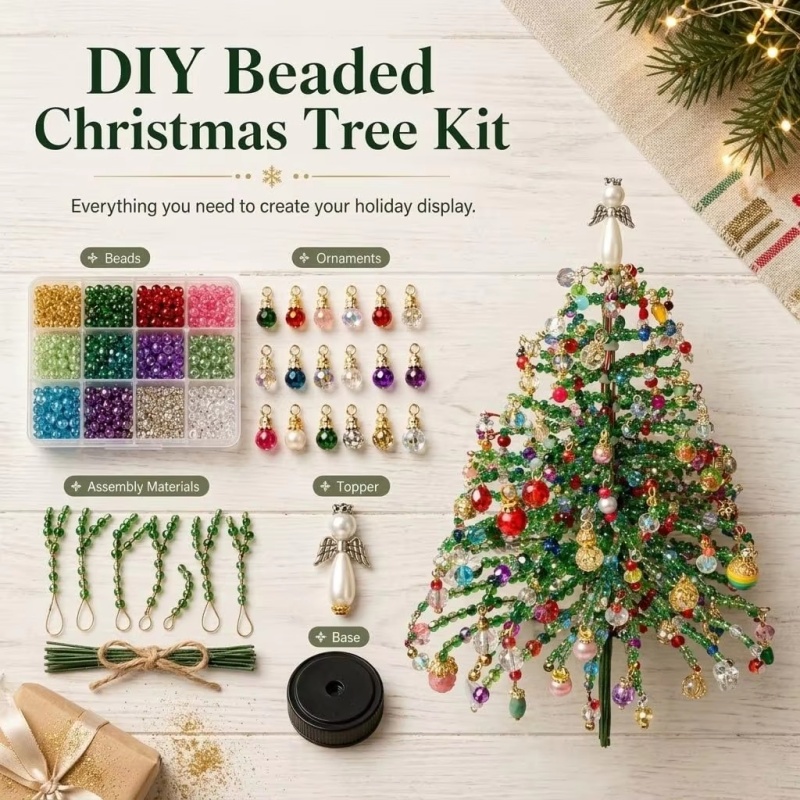 DIY Beaded Christmas Tree Kit  - Lighting Tree Decor review and price