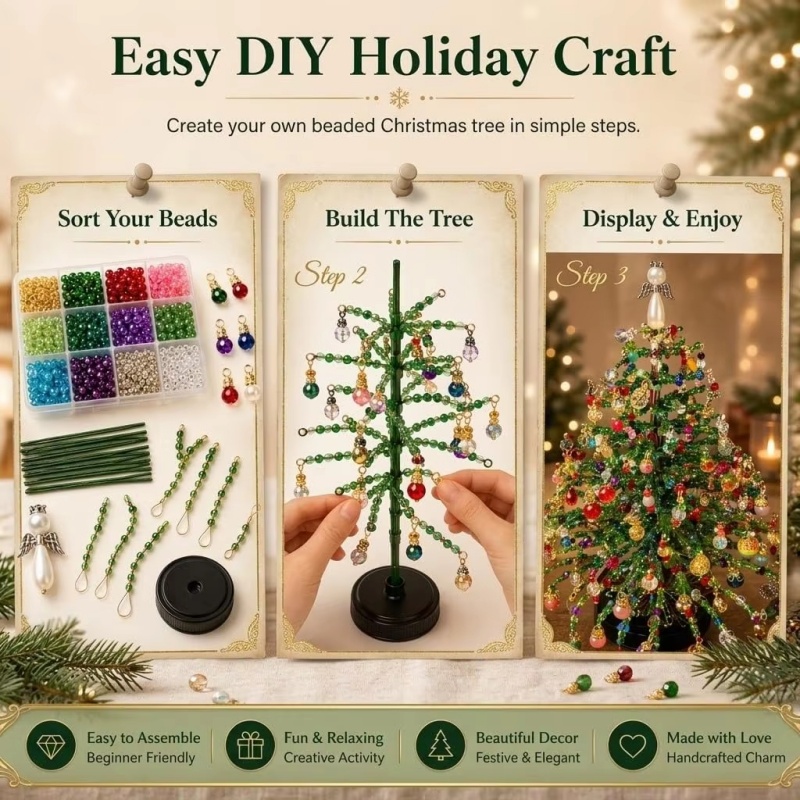 DIY Beaded Christmas Tree Kit  - Lighting Tree Decor review and price