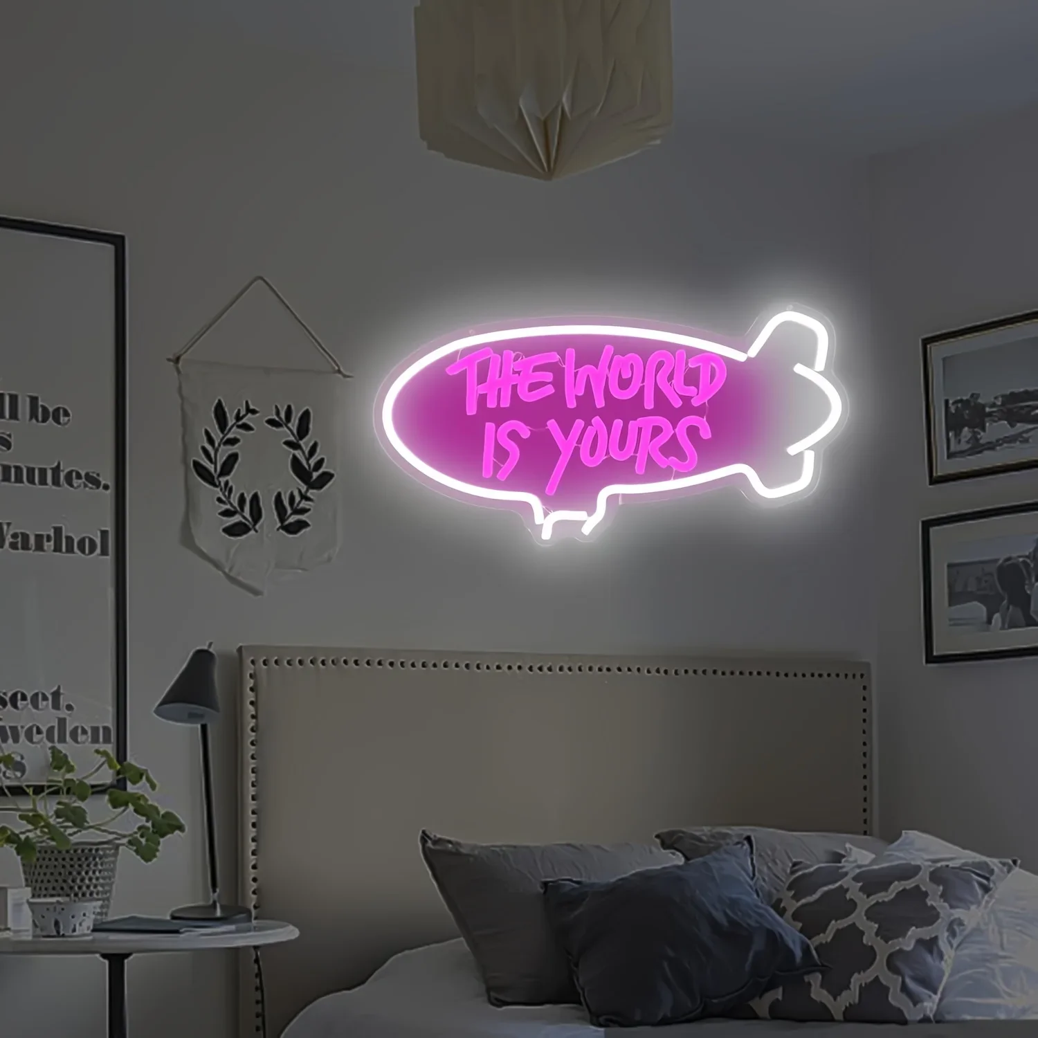 The World Is Yours Blimp Neon  - Lighting World Decor review and price