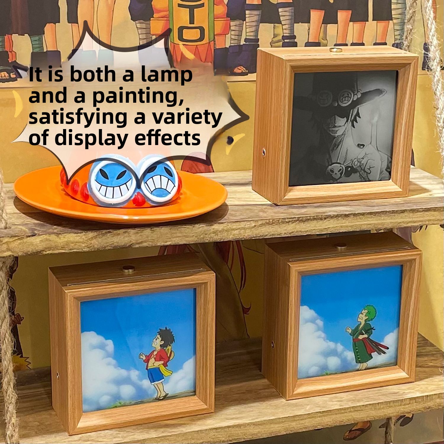 One Piece cartoon poster light - Lighting Decor Photos review and price