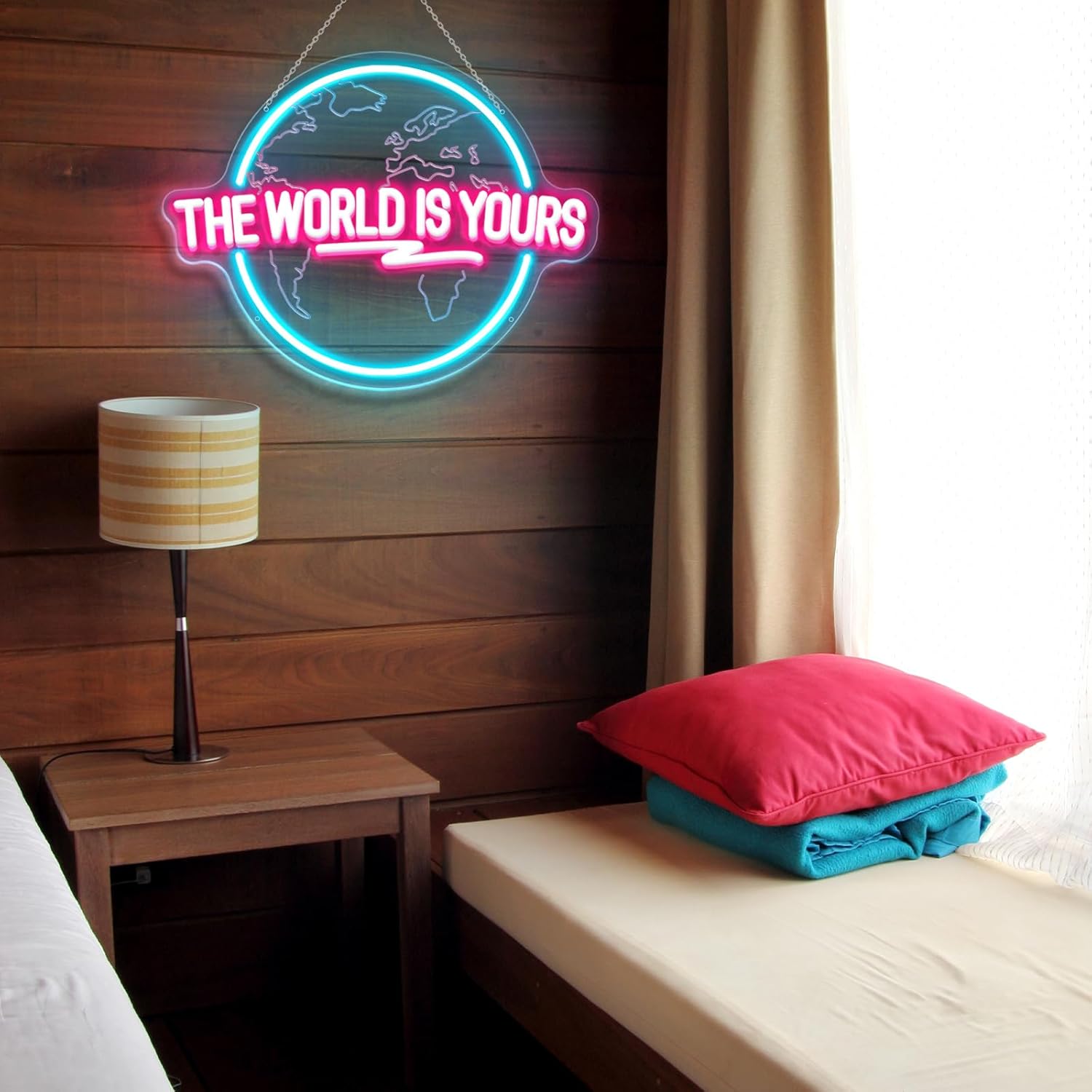 The World Is Yours Neon Sign C - Lighting World Decor review and price