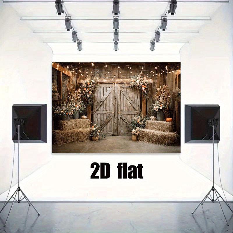 2D Flat, Rustic Barn Tapestry  - Lighting Decor Photos review and price