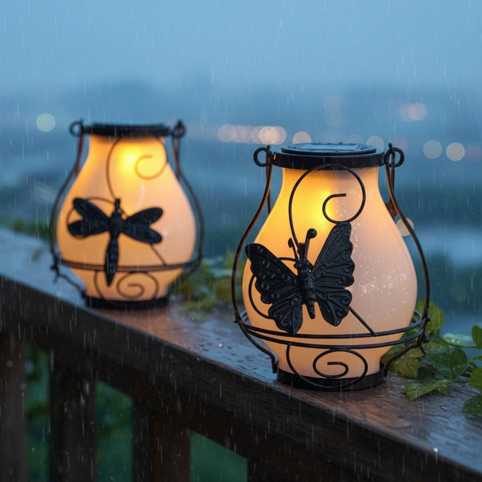 Solar Butterfly Lantern Waterp - Garden Lighting Decor review and price