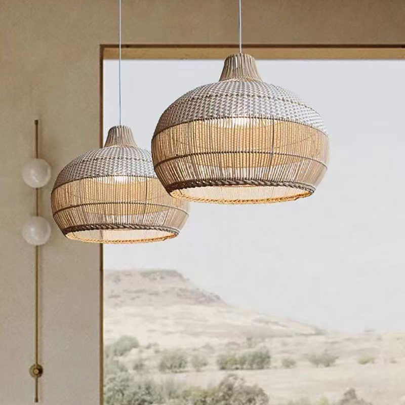 Japanese Wabi Sabi Rattan Weav - Japanese Lighting Decor review and price