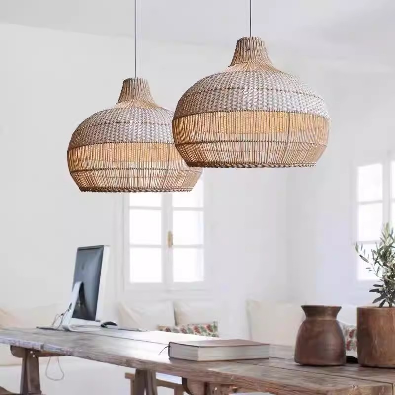 Japanese Wabi Sabi Rattan Weav - Japanese Lighting Decor review and price