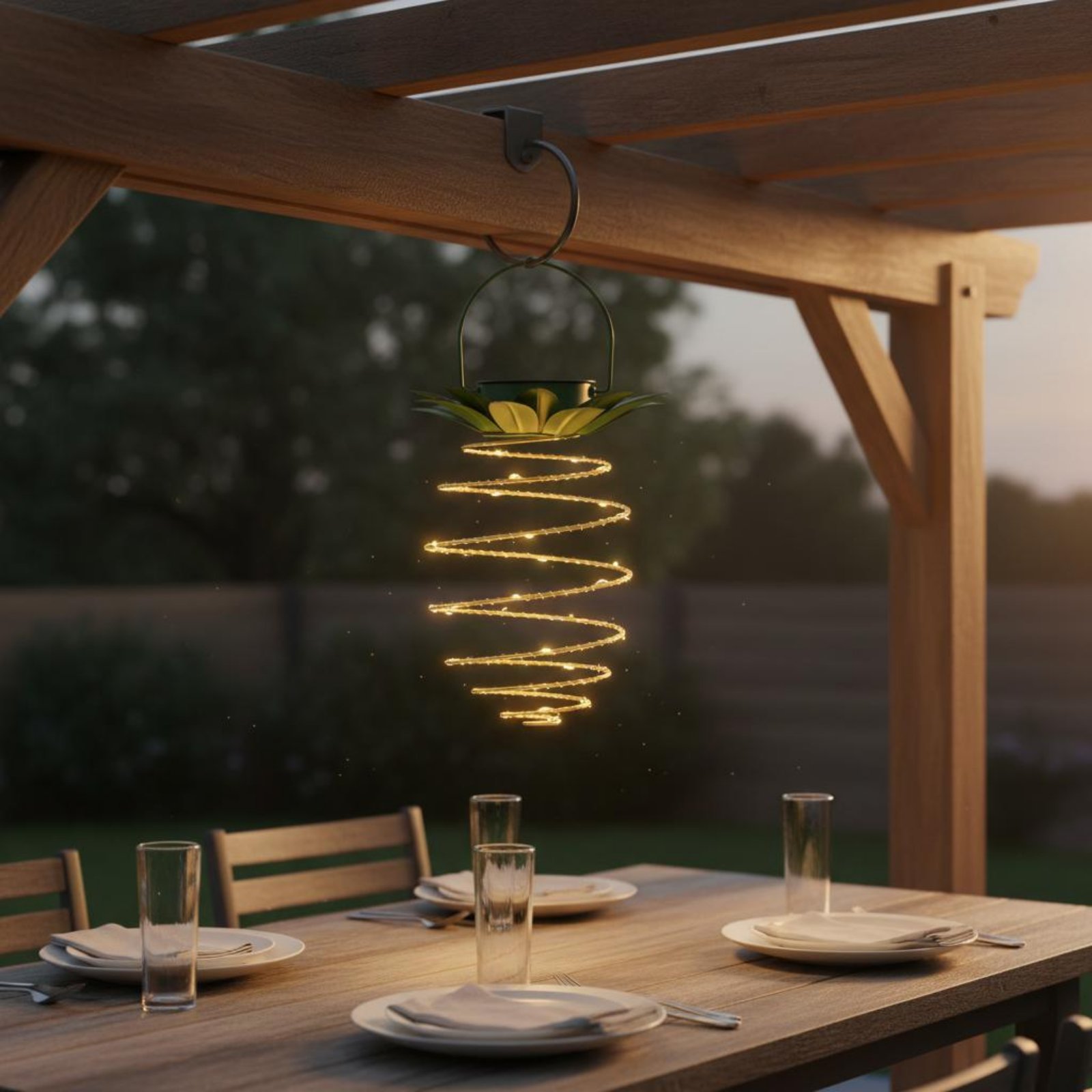 2 Pieces Solar Pineapple Lamp  - Garden Lighting Decor review and price