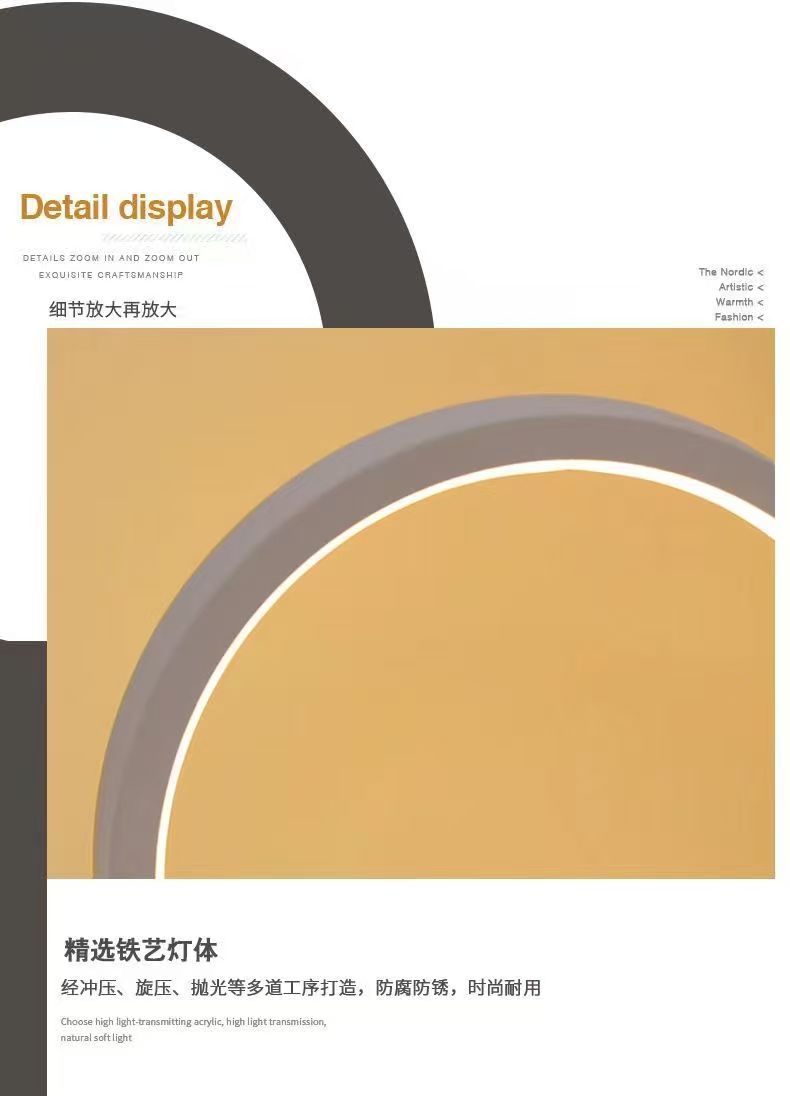 20CM LED Simple Circular Ring  - Room Lighting Bedroom Decor review and price