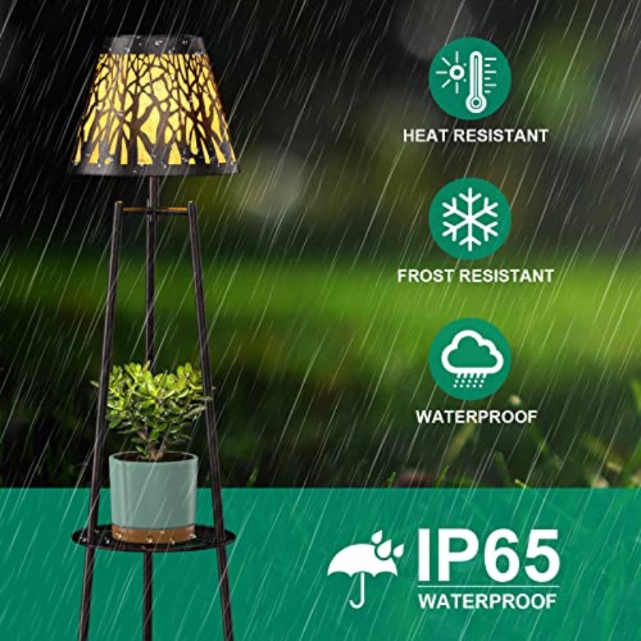 2 Pack Outdoor Solar Floor Lam - Garden Lighting Decor review and price