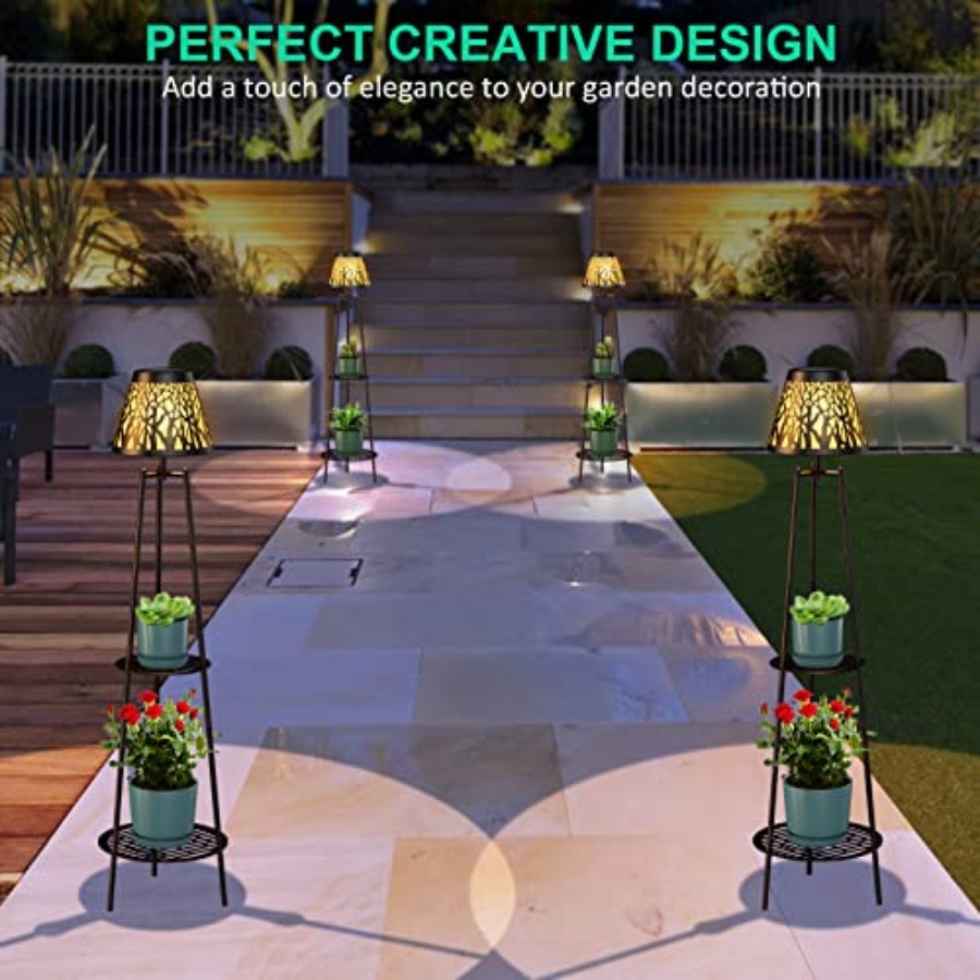 2 Pack Outdoor Solar Floor Lam - Garden Lighting Decor review and price