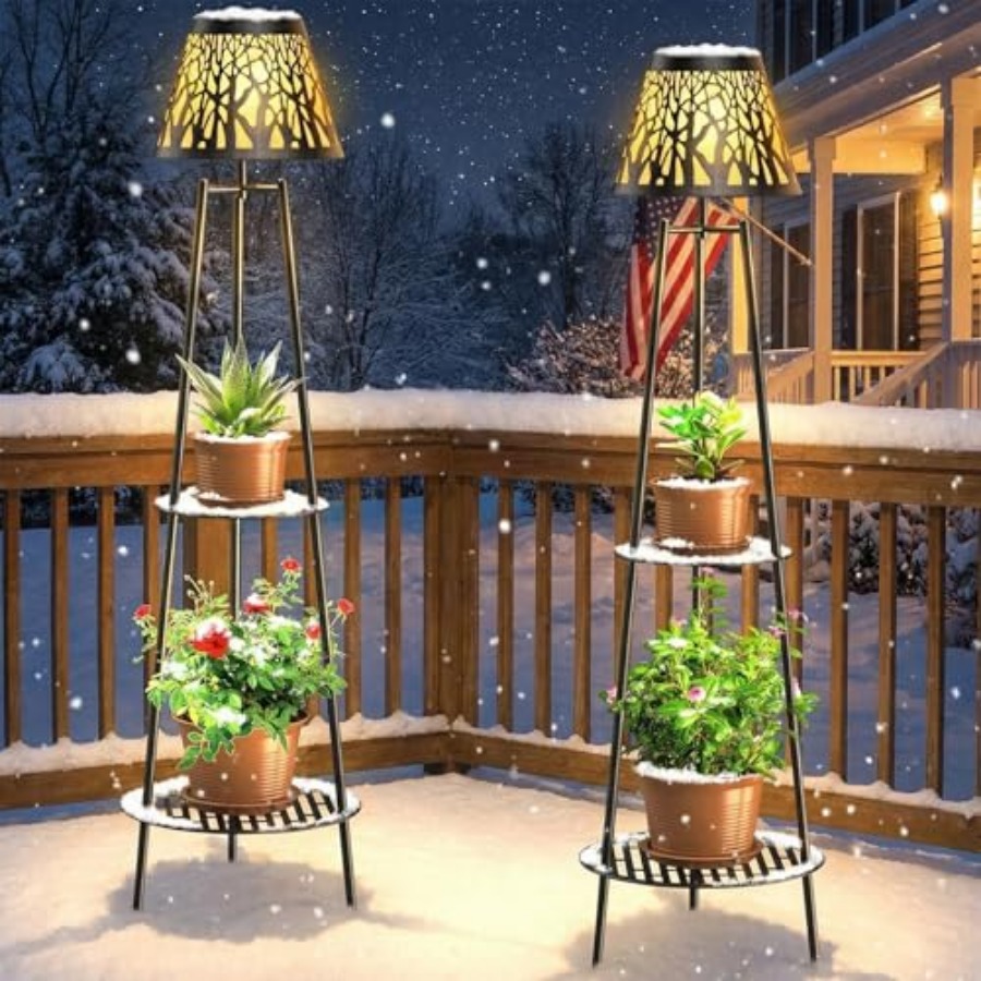 2 Pack Outdoor Solar Floor Lam - Garden Lighting Decor review and price