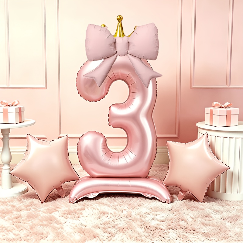 Light Luxury Pink 3D Balloons  - Lighting Decor Photos review and price