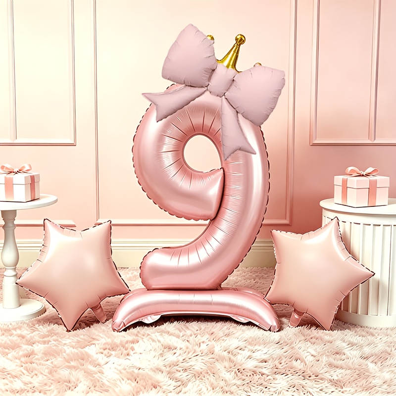 Light Luxury Pink 3D Balloons  - Lighting Decor Photos review and price
