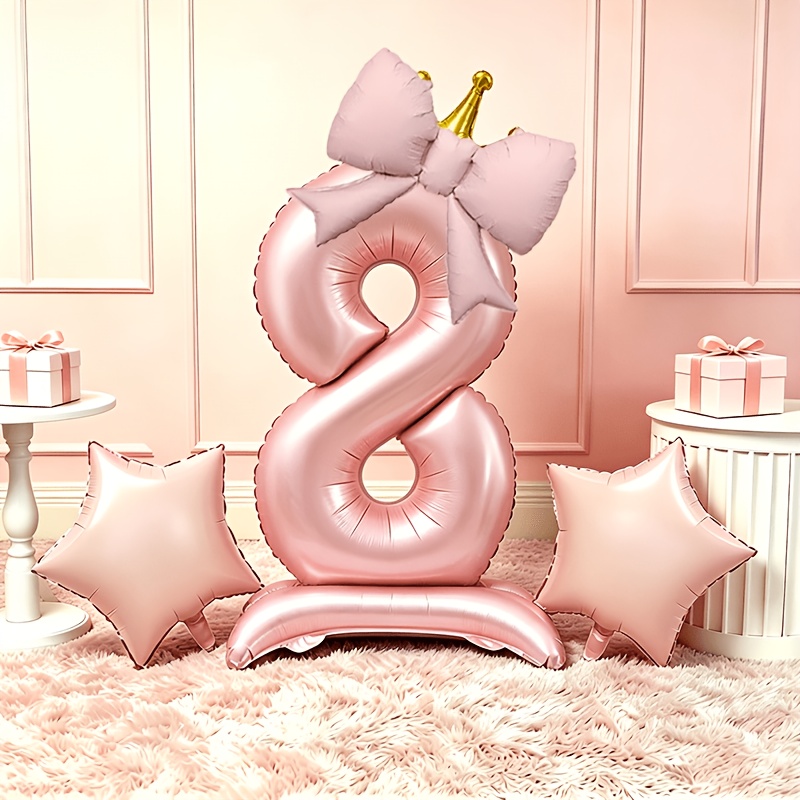 Light Luxury Pink 3D Balloons  - Lighting Decor Photos review and price