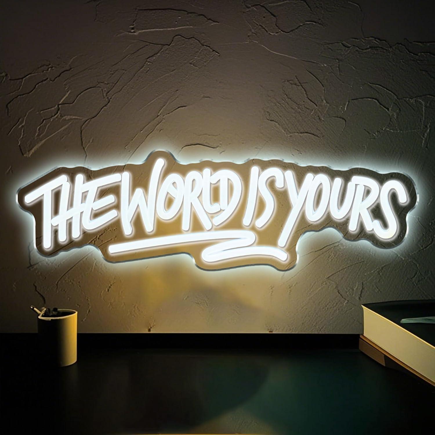 The World is Yours Neon Sign U - Room Lighting Bedroom Decor review and price