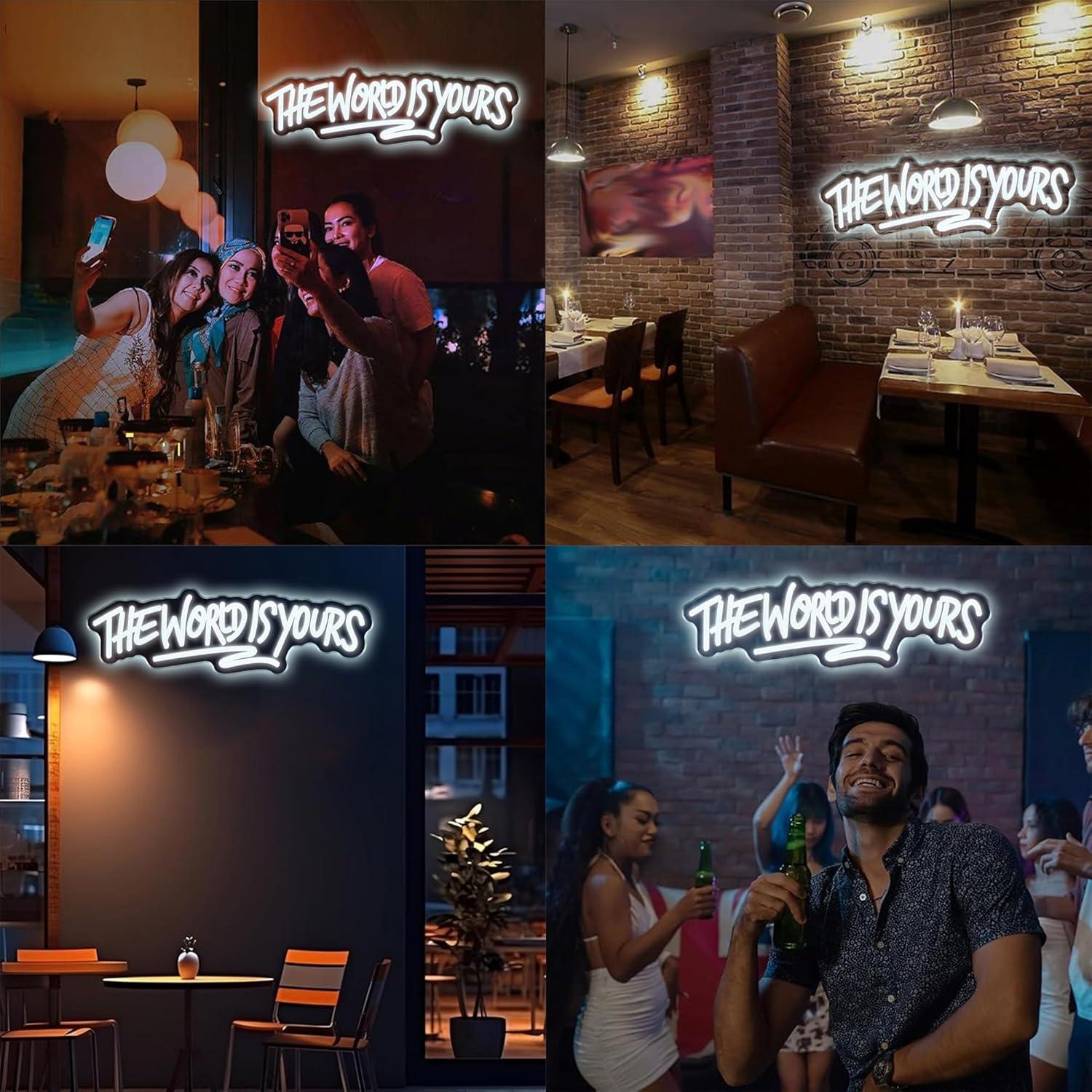 The World is Yours Neon Sign U - Room Lighting Bedroom Decor review and price