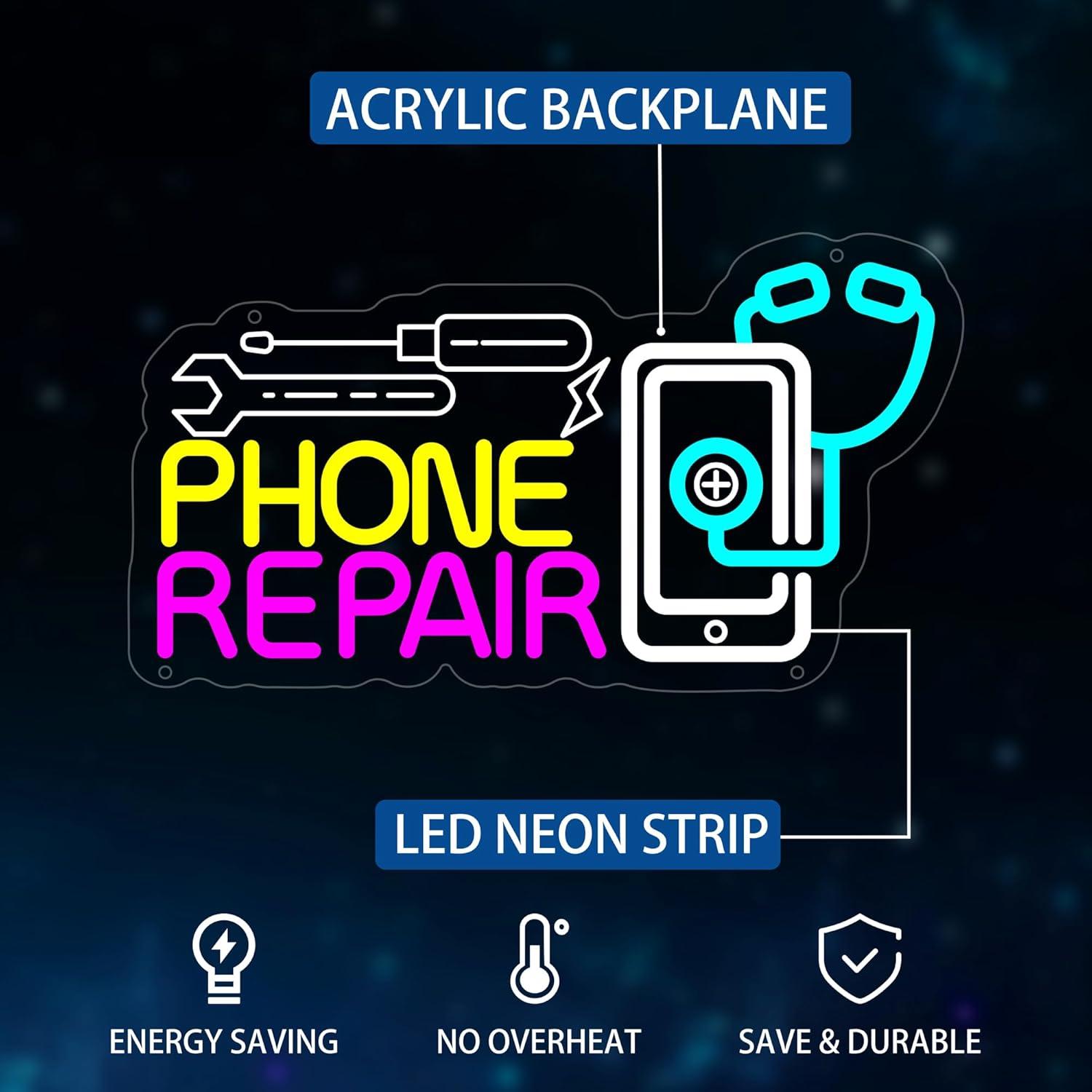 Phone Repair Neon Sign USB Dim - Lighting Decor Store review and price
