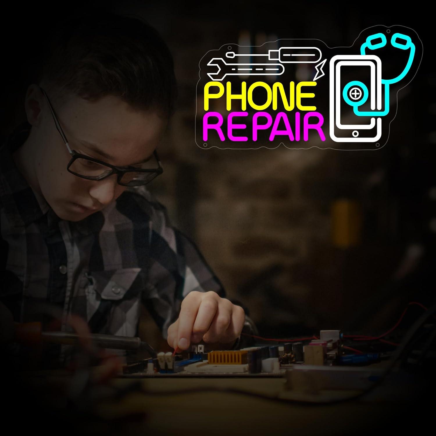 Phone Repair Neon Sign USB Dim - Lighting Decor Store review and price