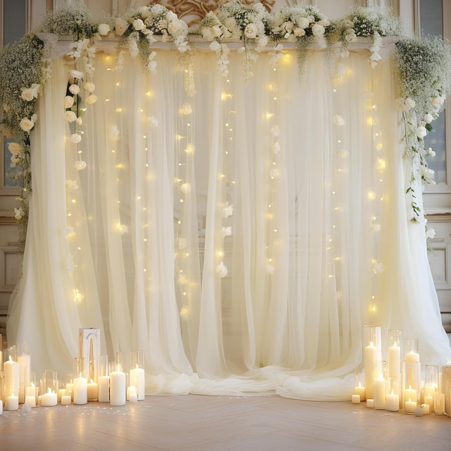 1 Pack Wedding Tulle Backdrop  - Lighting Decor Photos review and price